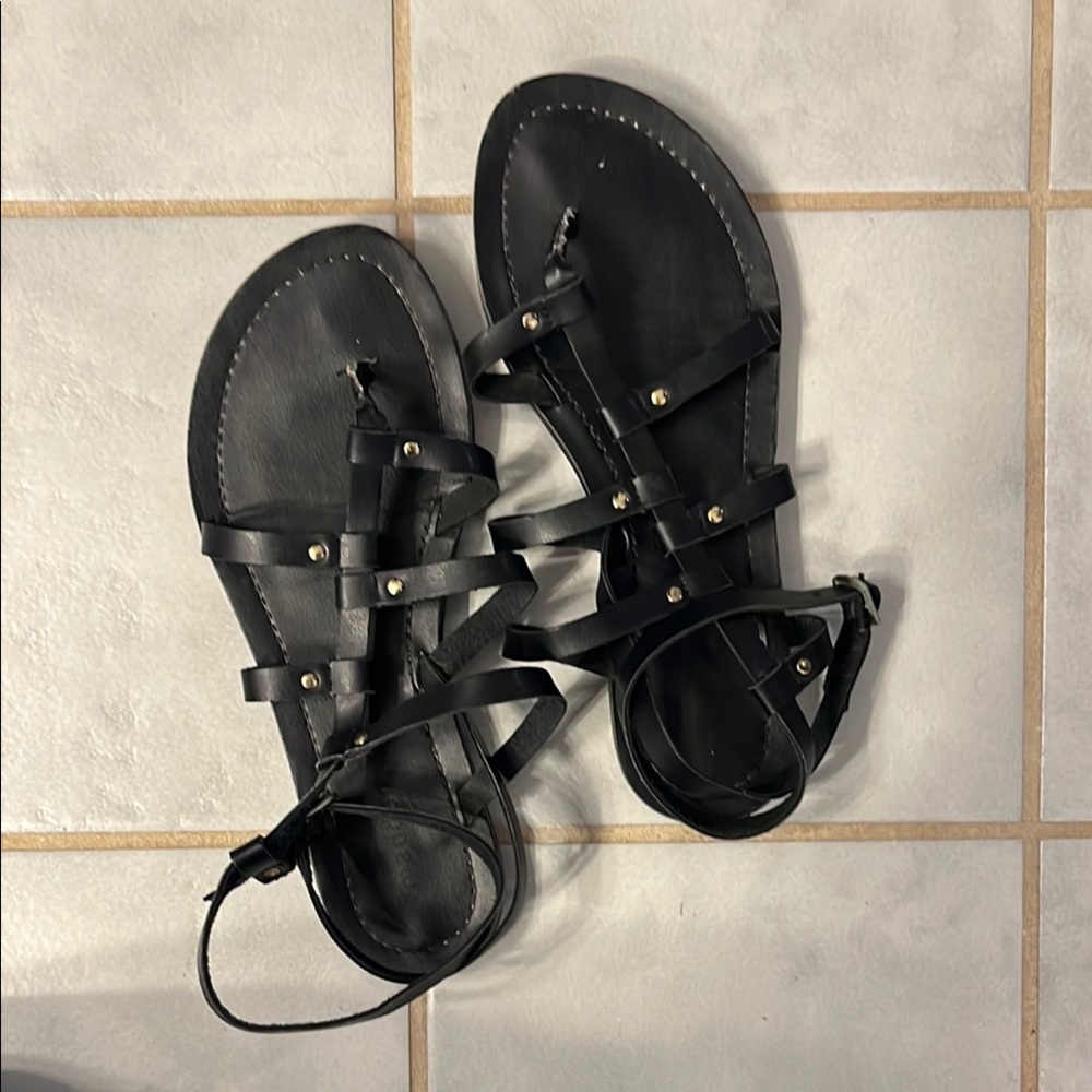 Black Strappy Sandals